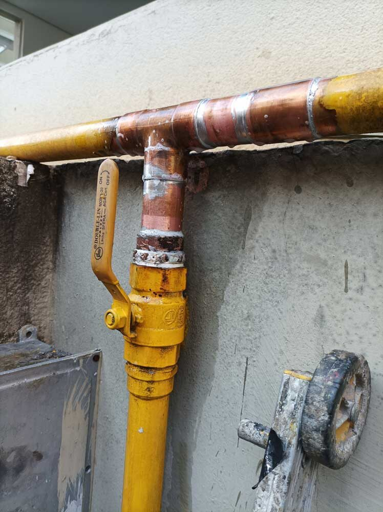 Reparo de vazamento de gás